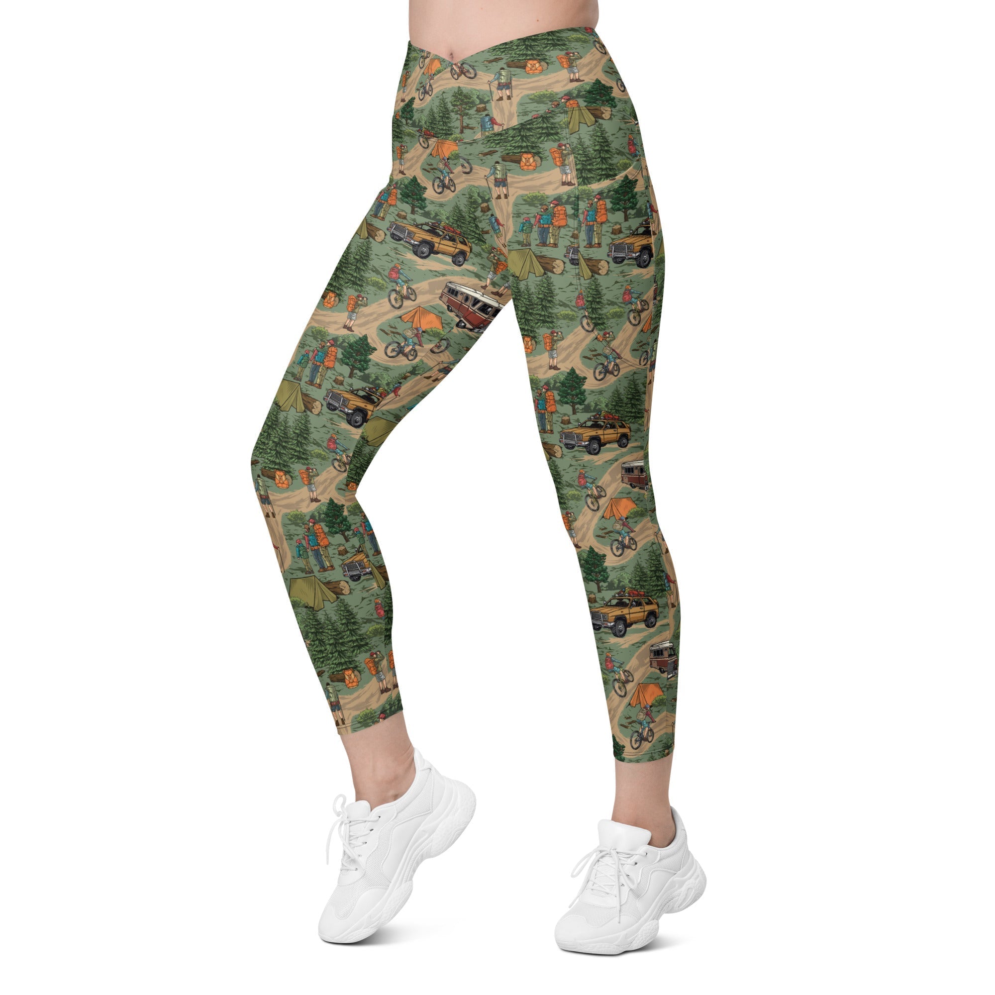 Hiking Crossover Leggings With Pockets