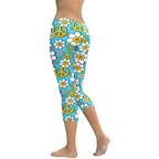 Hippie Flower Pattern Capris