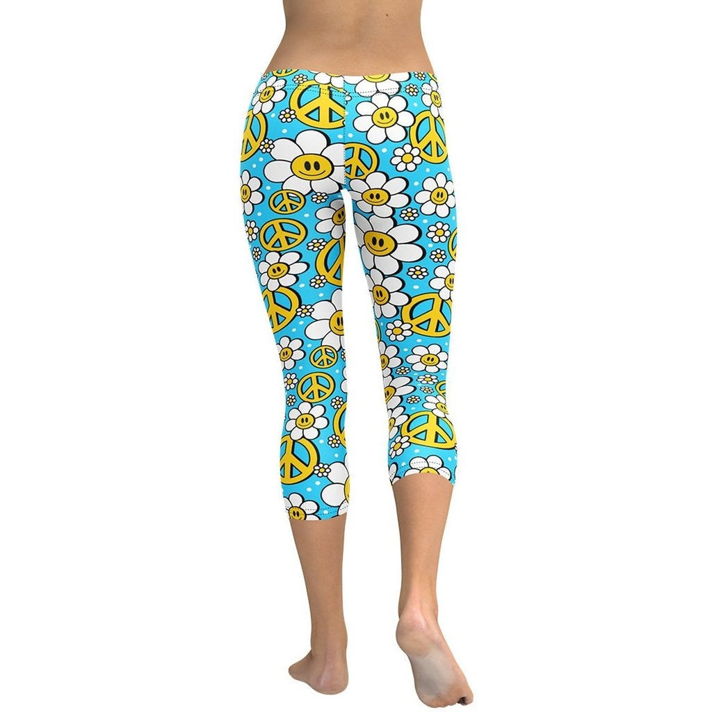 Hippie Flower Pattern Capris