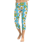 Hippie Flower Pattern Capris