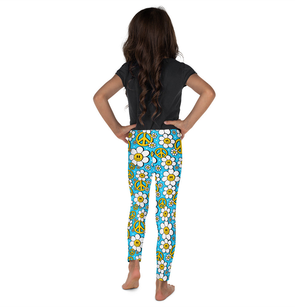 Hippie Flower Pattern Kid's Leggings