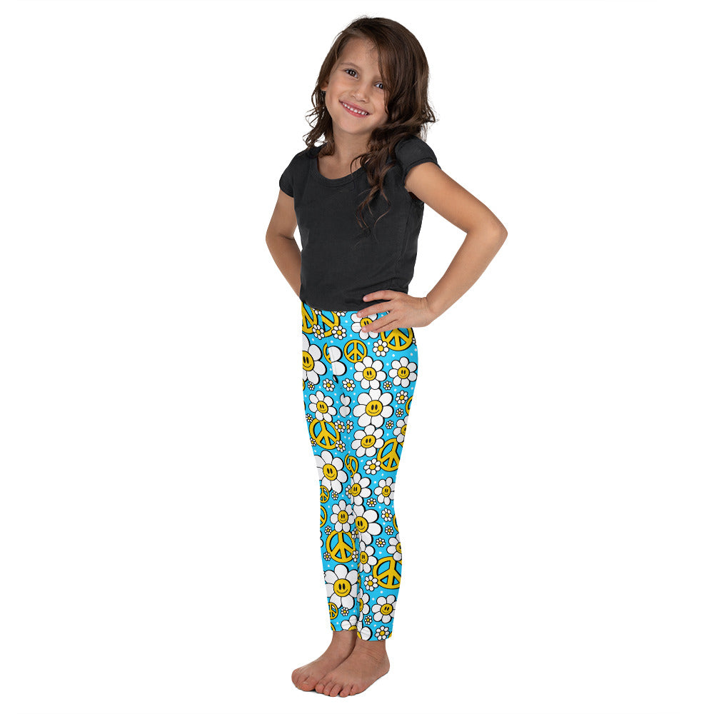 Hippie Flower Pattern Kid's Leggings