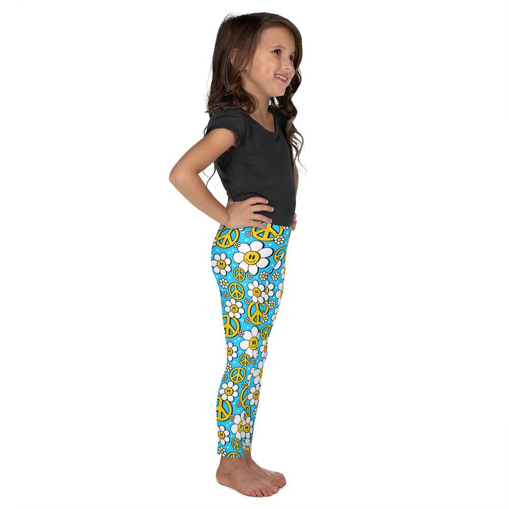 Hippie Flower Pattern Kid's Leggings