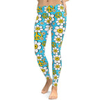 Hippie Flower Pattern Leggings