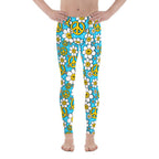 Hippie Flower Pattern Men's Leggings