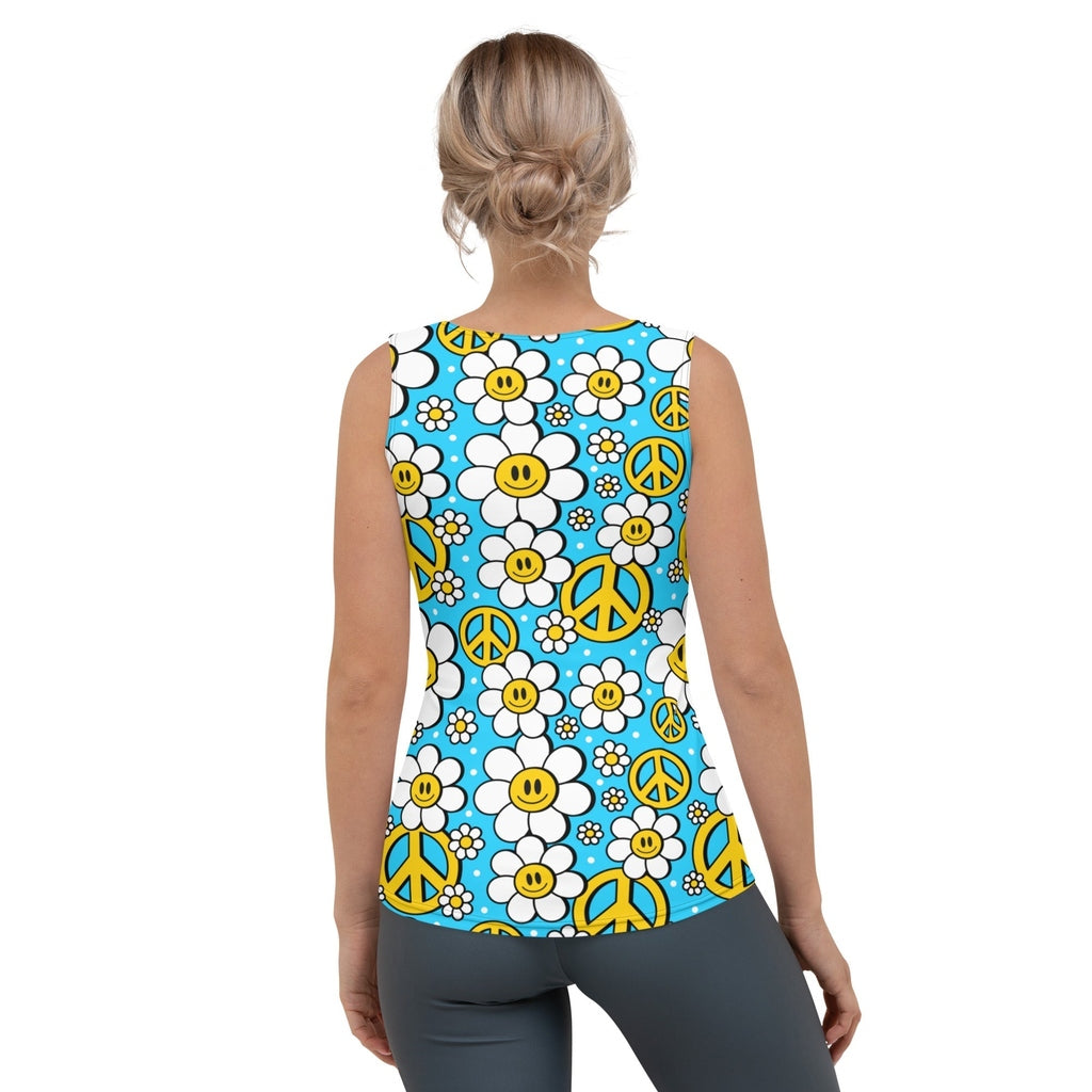 Hippie Flower Pattern Tank Top