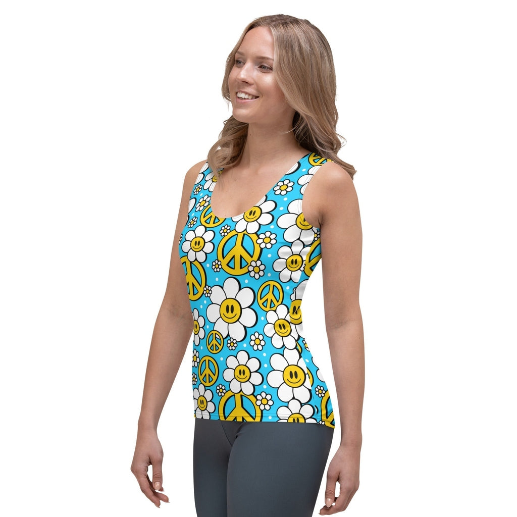 Hippie Flower Pattern Tank Top