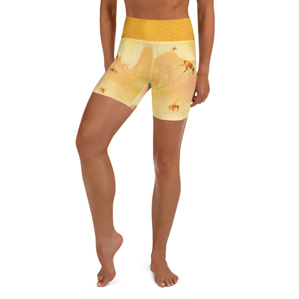 Honey Bee Yoga Shorts