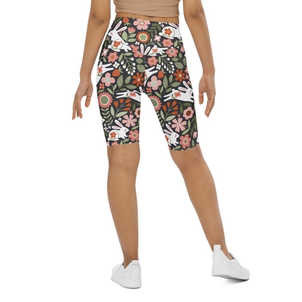 Hopping Bunny Biker Shorts