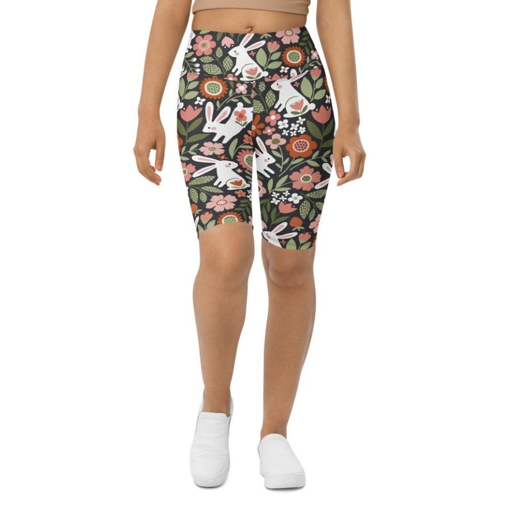 Hopping Bunny Biker Shorts