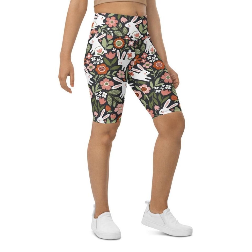 Hopping Bunny Biker Shorts