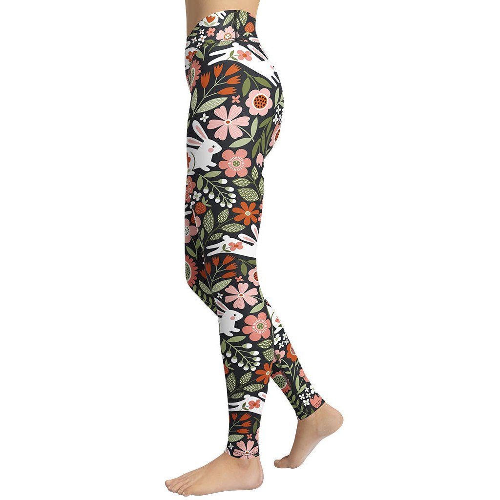 Hopping Bunny Yoga Leggings