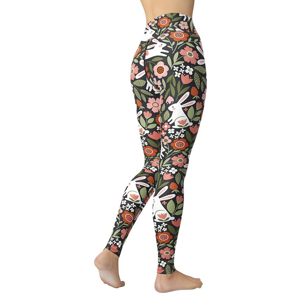 Hopping Bunny Yoga Leggings