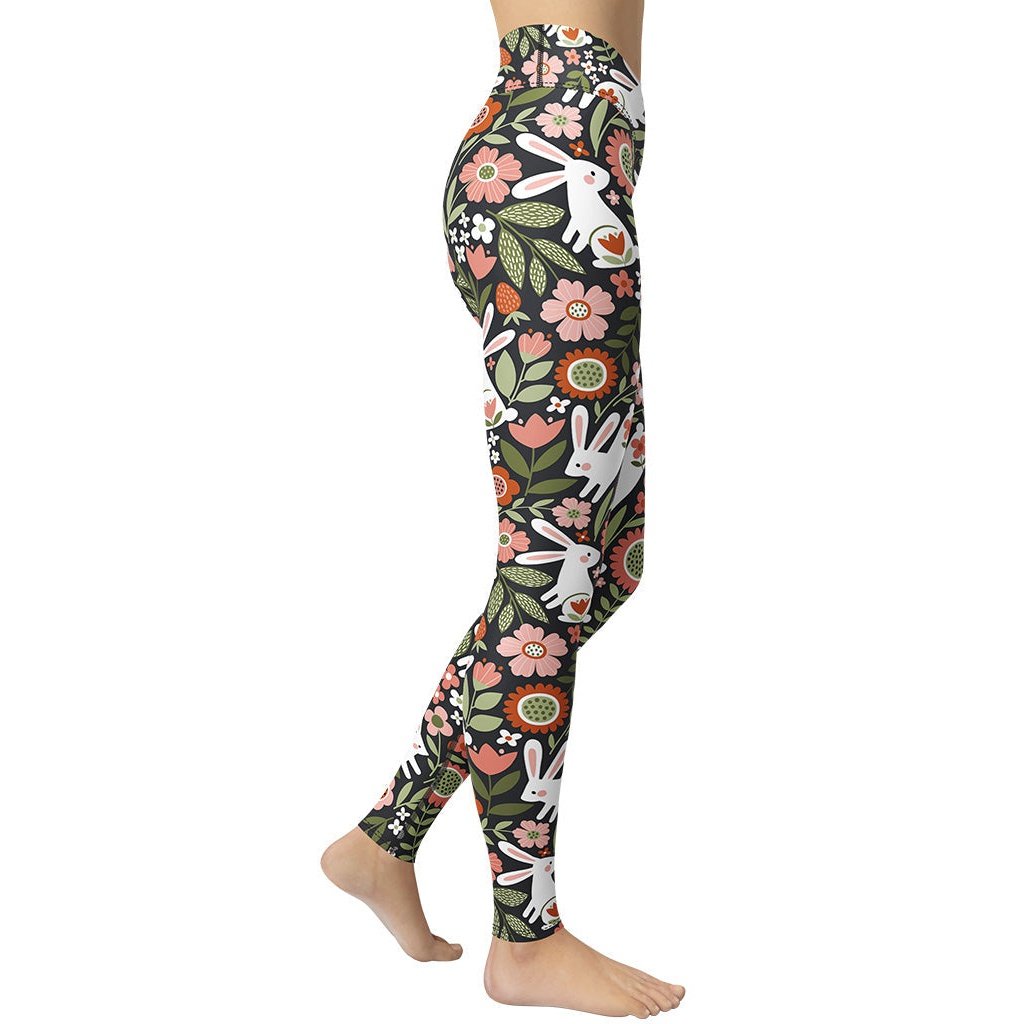 Hopping Bunny Yoga Leggings