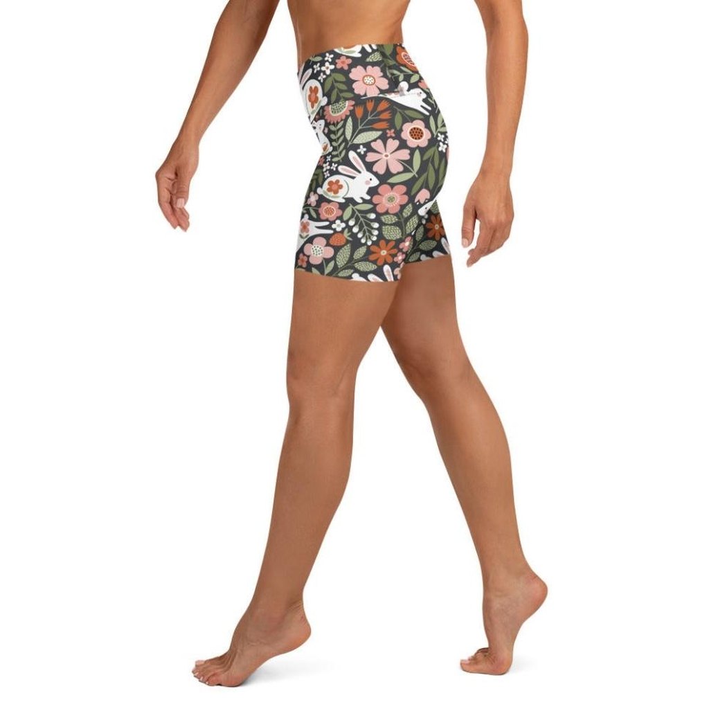 Hopping Bunny Yoga Shorts