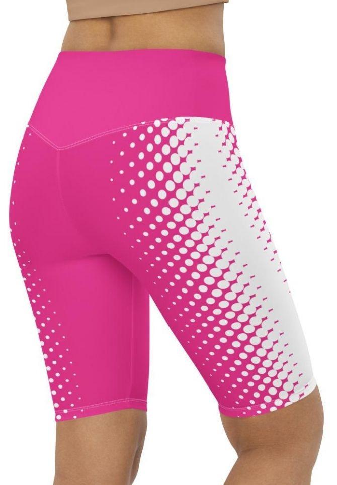 Hot Pink Optical Illusion Biker Shorts