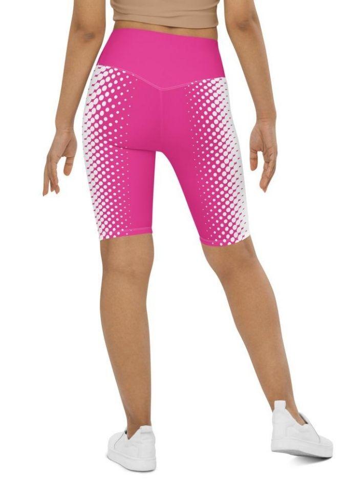 Hot Pink Optical Illusion Biker Shorts