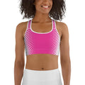 Hot Pink Optical Illusion Sports Bra