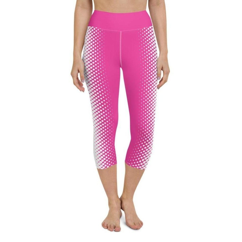 Hot Pink Optical Illusion Yoga Capris