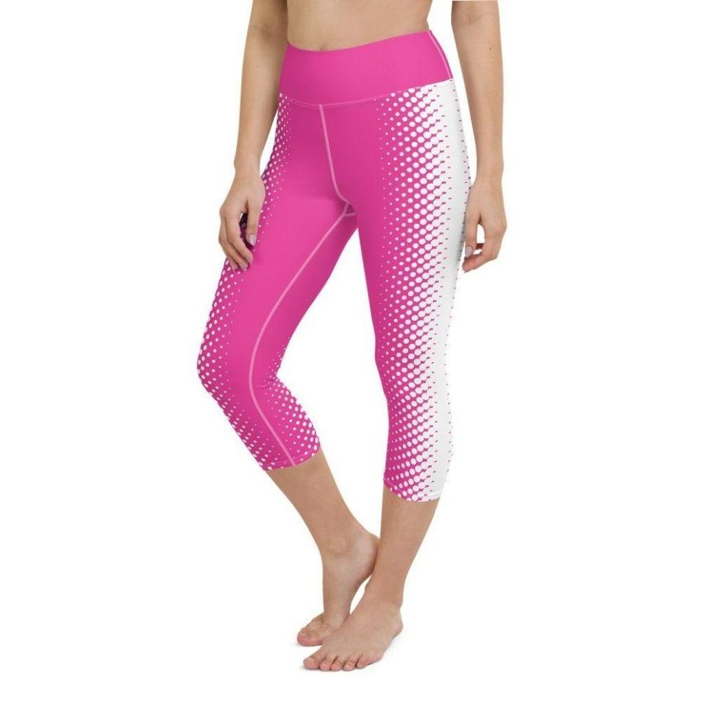 Hot Pink Optical Illusion Yoga Capris