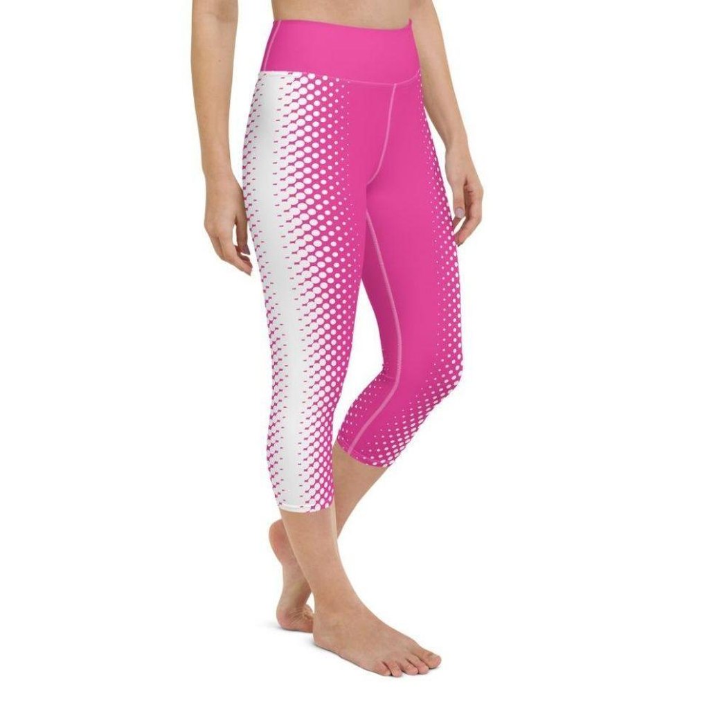 Hot Pink Optical Illusion Yoga Capris