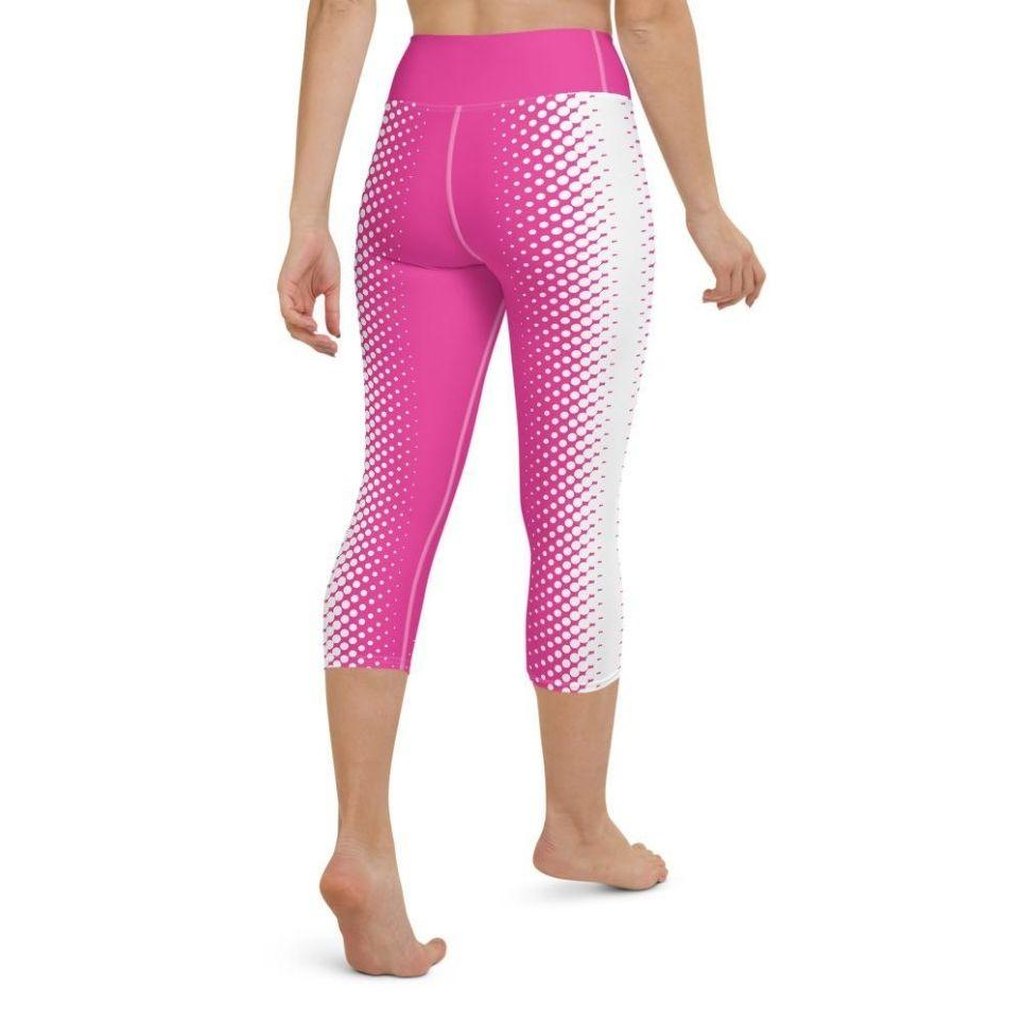 Hot Pink Optical Illusion Yoga Capris