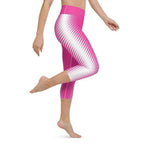 Hot Pink Optical Illusion Yoga Capris