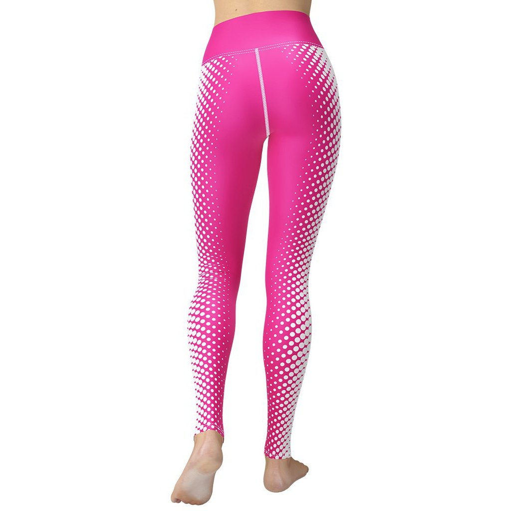 Hot Pink Optical Illusion Yoga Leggings
