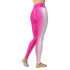 Hot Pink Optical Illusion Yoga Leggings