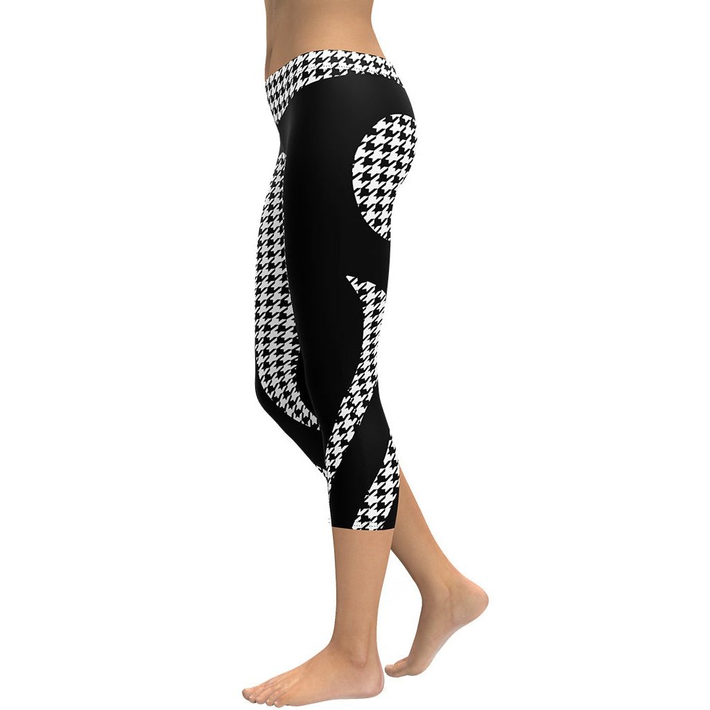 Houndstooth Heart Shaped Capris