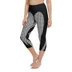 Houndstooth Heart Shaped Yoga Capris
