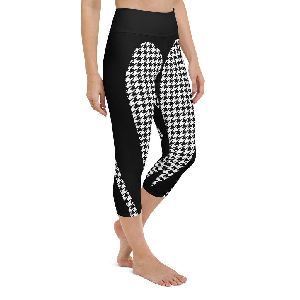 Houndstooth Heart Shaped Yoga Capris