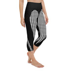 Houndstooth Heart Shaped Yoga Capris