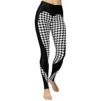 Houndstooth Heart Shaped Yoga Leggings