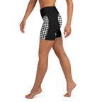 Houndstooth Heart Shaped Yoga Shorts