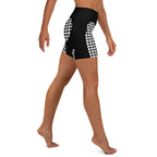Houndstooth Heart Shaped Yoga Shorts