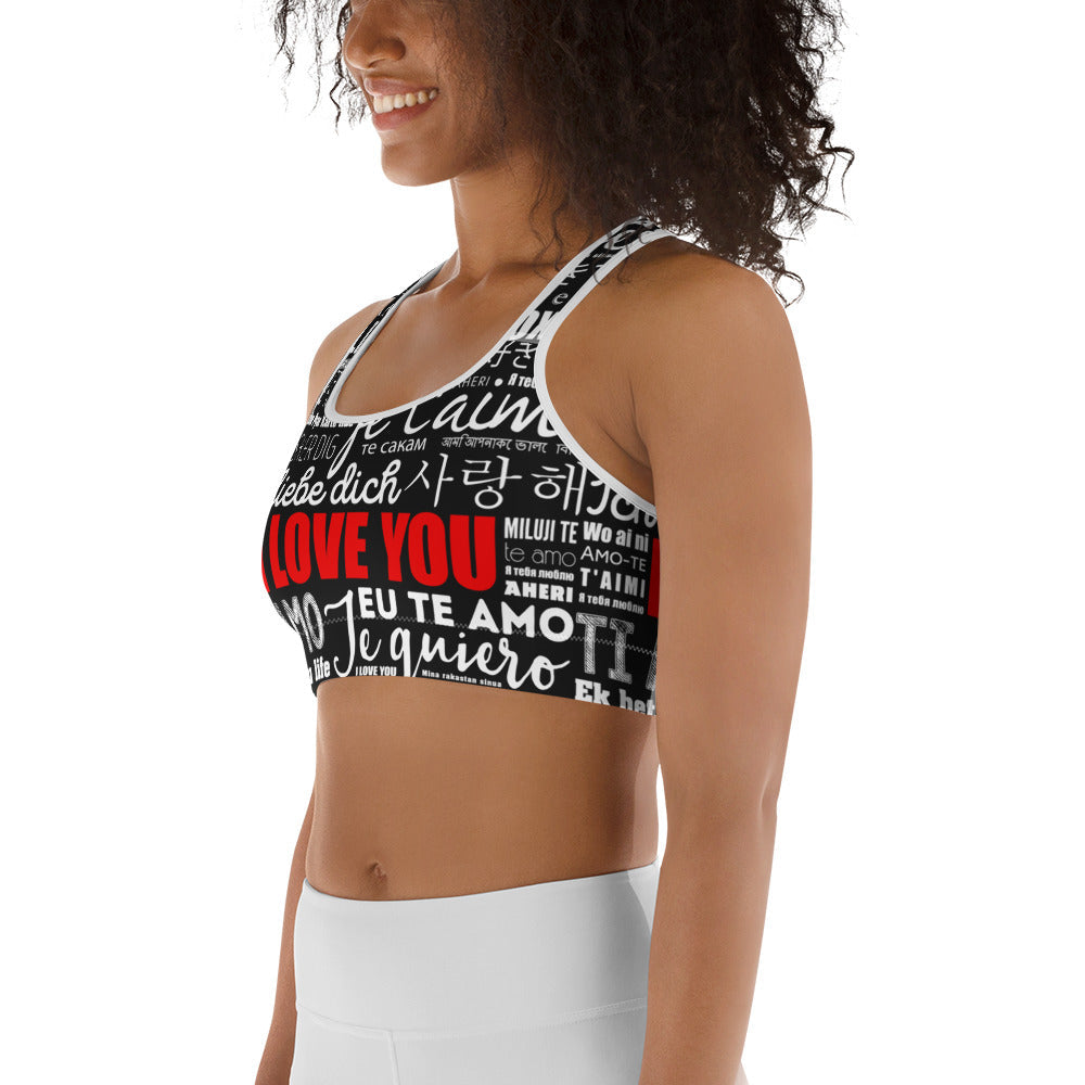 I Love You Sports Bra
