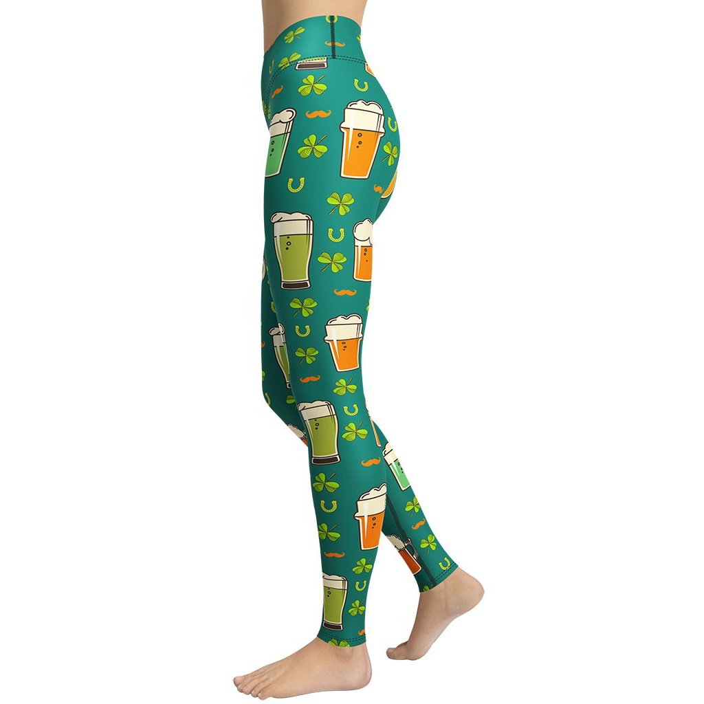 Irish Beer Yoga Leggings - FiercePulse - Premium Workout Leggings - Yoga Pants