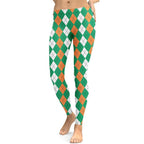 Irish Flag Plaid Leggings - FiercePulse - Premium Workout Leggings - Yoga Pants
