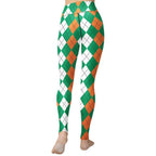 Irish Flag Plaid Yoga Leggings - FiercePulse - Premium Workout Leggings - Yoga Pants