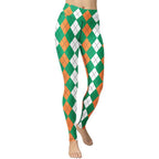 Irish Flag Plaid Yoga Leggings - FiercePulse - Premium Workout Leggings - Yoga Pants