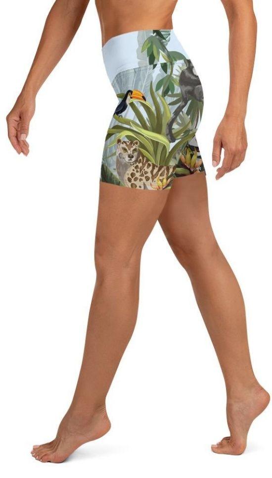 Jungle Celebration Yoga Shorts