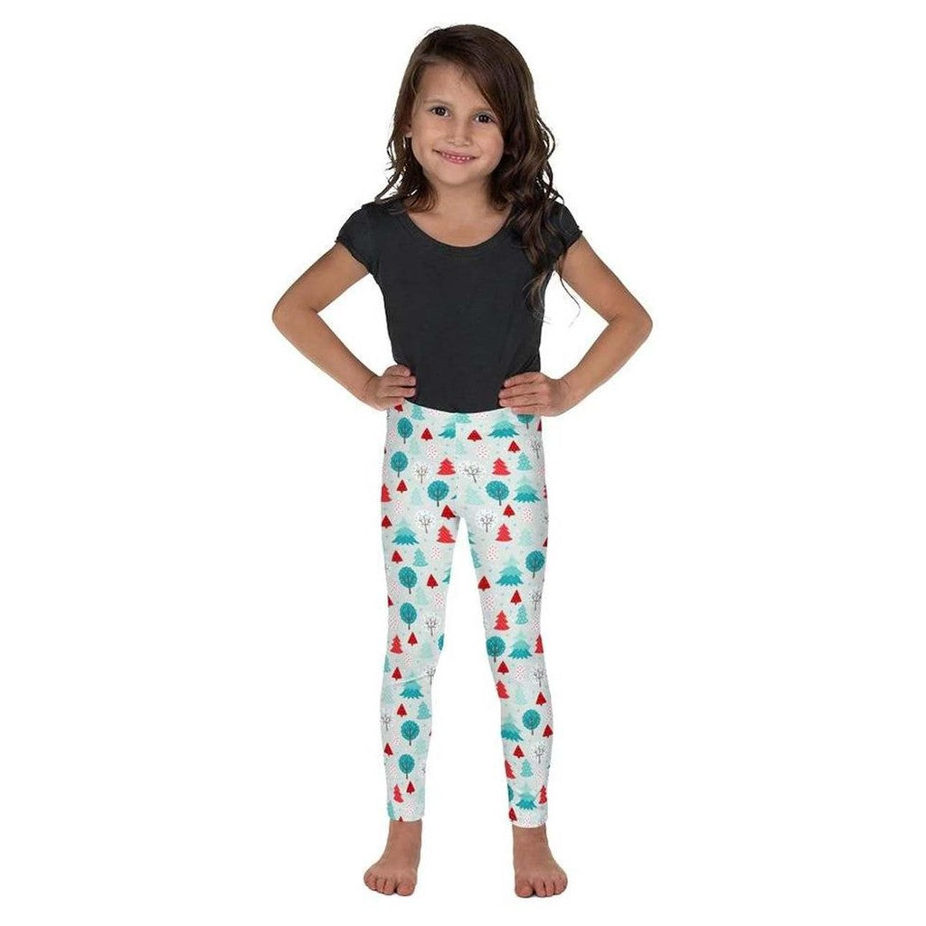 Kids' Christmas Forest Leggings - FiercePulse - Premium Workout Leggings - Yoga Pants