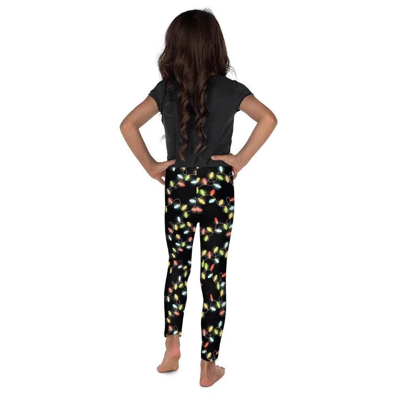 Kids' Christmas Lights Leggings - FiercePulse - Premium Workout Leggings - Yoga Pants