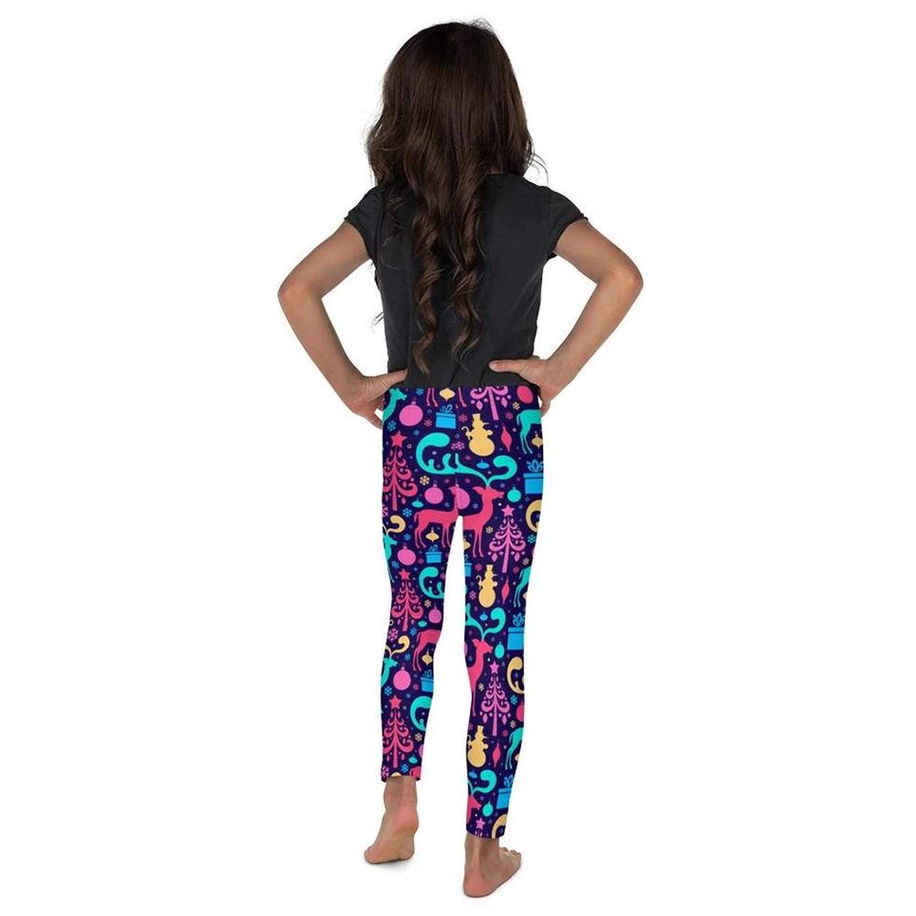 Kids' Colorful Christmas Leggings - FiercePulse - Premium Workout Leggings - Yoga Pants