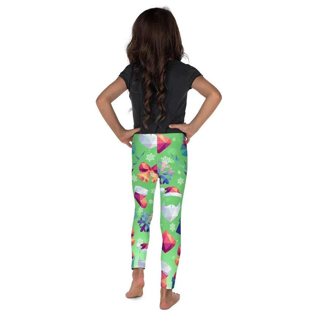 Kids' Geometric Vibe Christmas Leggings - FiercePulse - Premium Workout Leggings - Yoga Pants