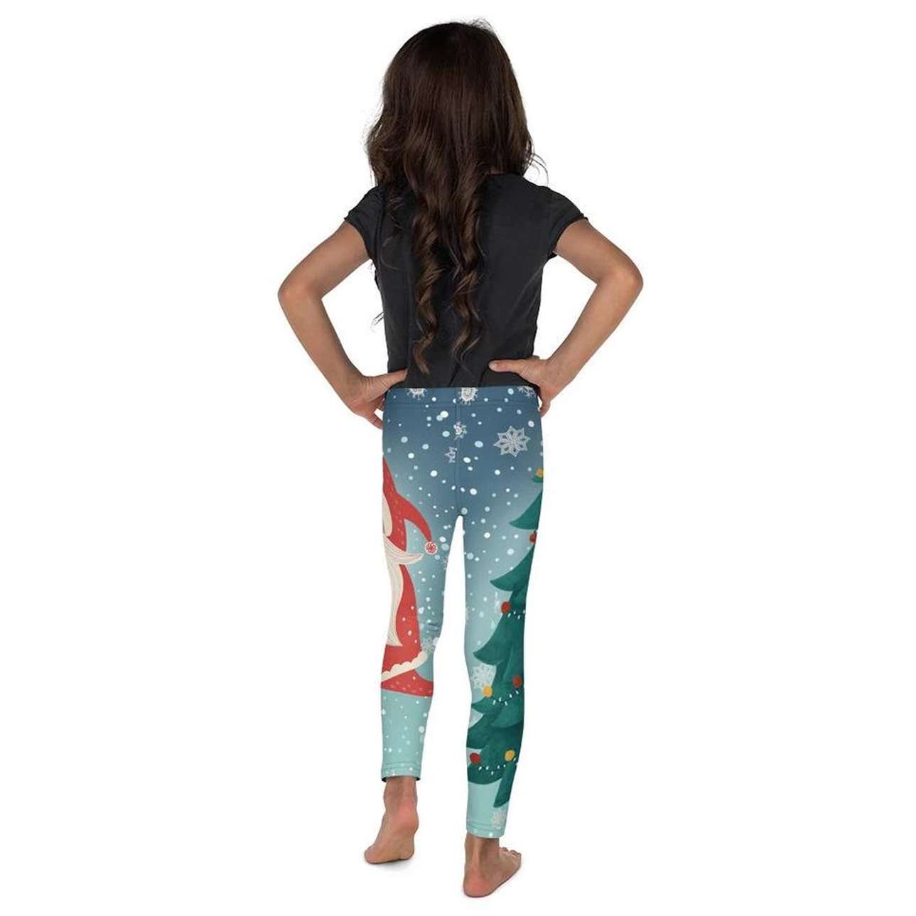 Kids' Santa Christmas Tree Leggings - FiercePulse - Premium Workout Leggings - Yoga Pants