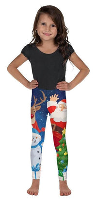 Kids' Santa Leggings - FiercePulse - Premium Workout Leggings - Yoga Pants