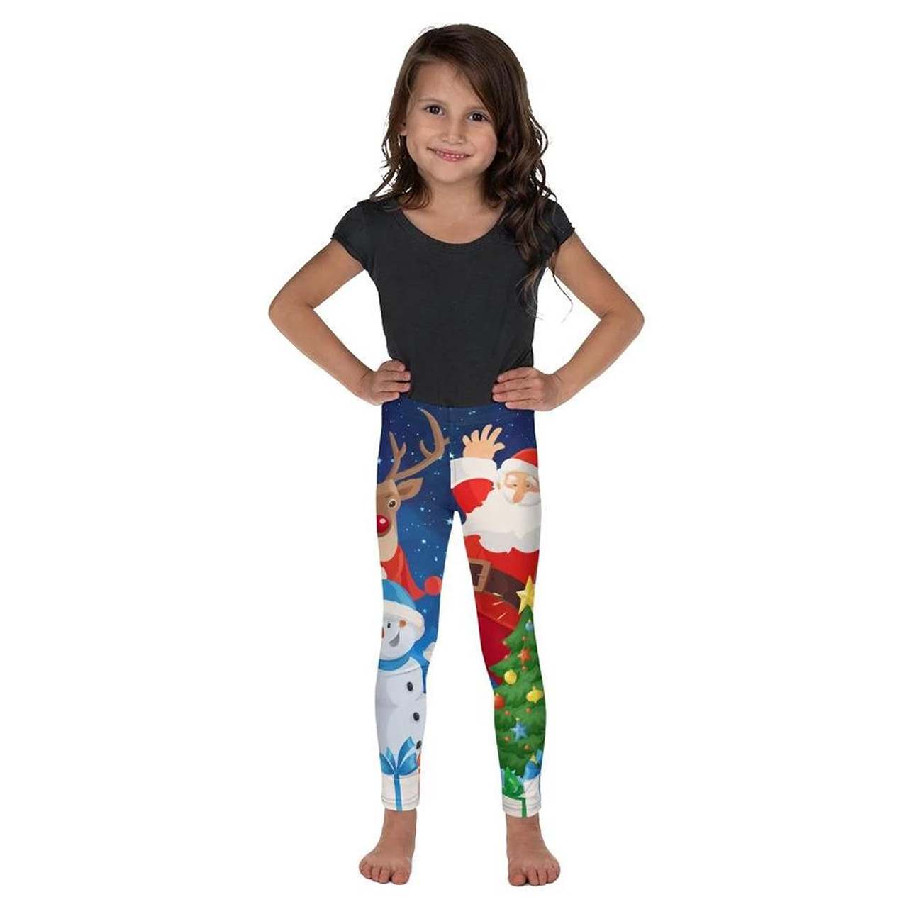 Kids' Santa Leggings - FiercePulse - Premium Workout Leggings - Yoga Pants