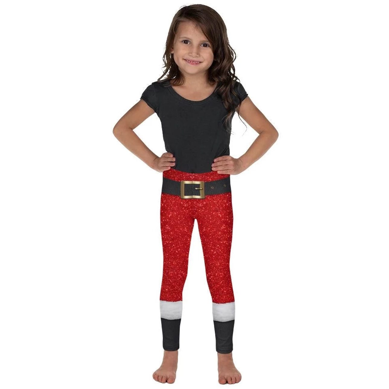 Kids' Santa's Outfit Leggings - FiercePulse - Premium Workout Leggings - Yoga Pants